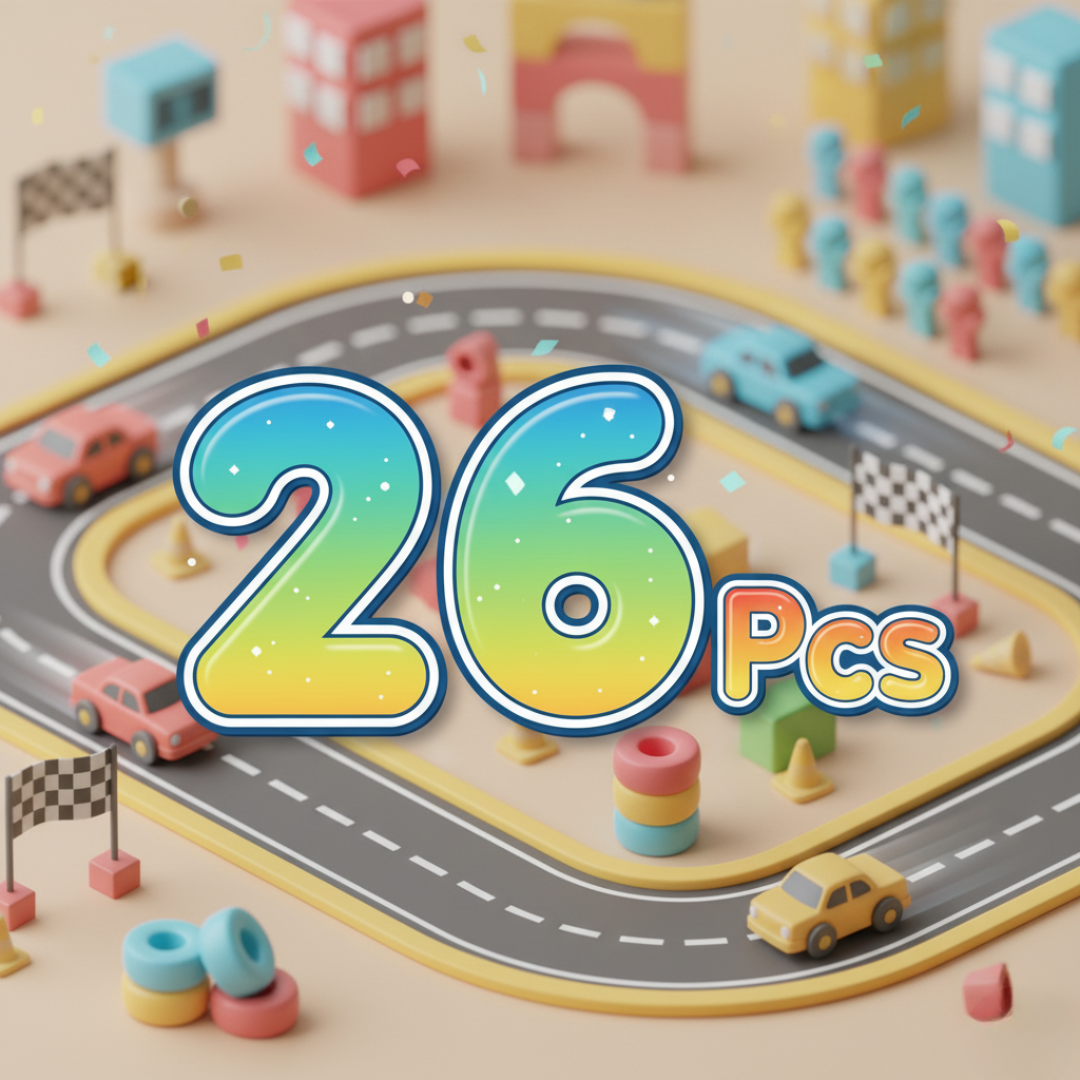 Magnetic Road Set – kreativt byggset med magnetbilar