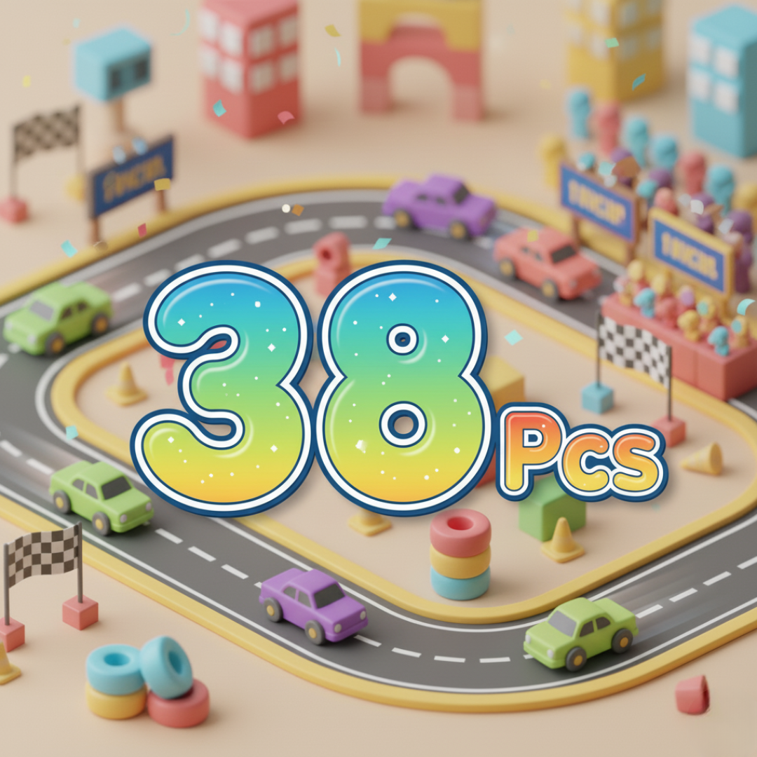 Magnetic Road Set – kreativt byggset med magnetbilar