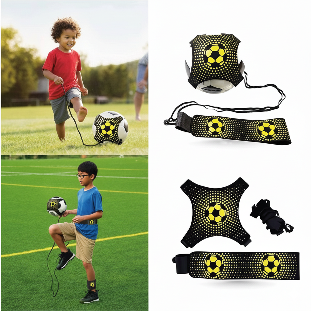 Fotbollstränare med elastiskt snöre