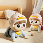 Krypande babydocka med musik