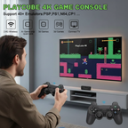 PlayCube 4K – retro spelkonsol med trådlösa handkontroller