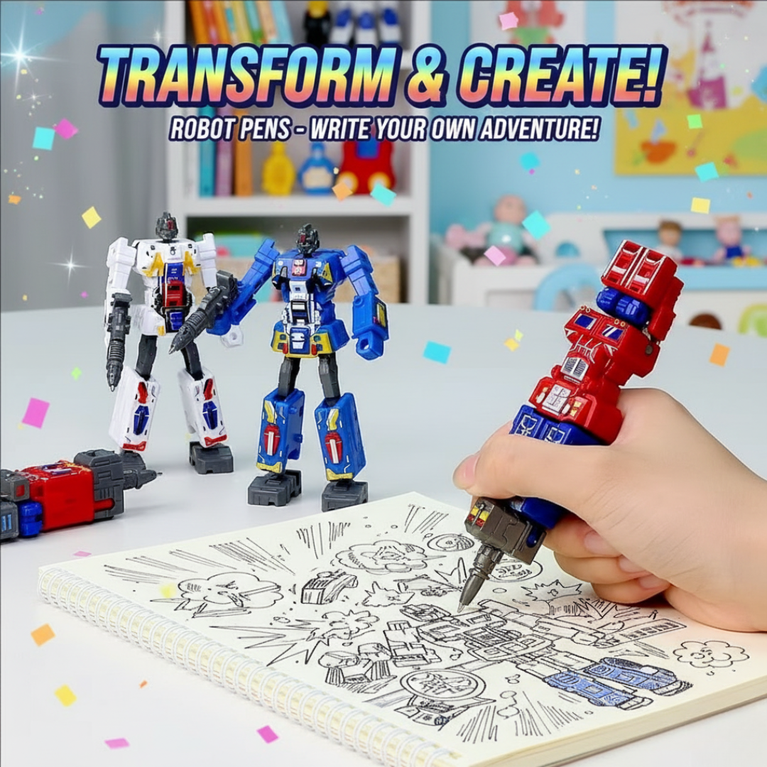 Transforming Robot Pen – 2-i-1 leksak och kulspetspenna