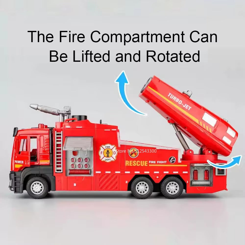 Brandbil med ljus, ljud & spray